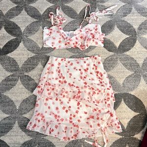 Princess Polly Secret Love Set, US 0 White/Red/Pink